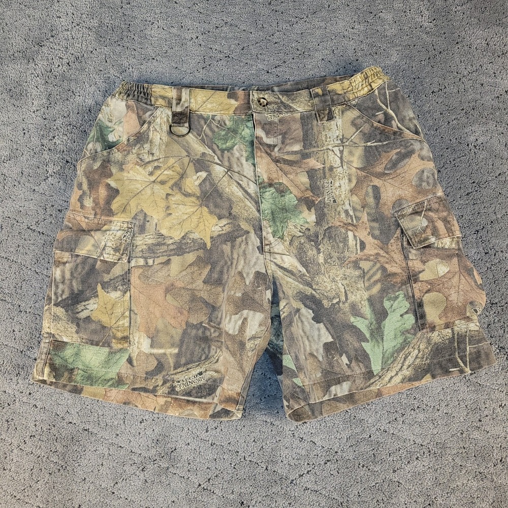 Duxbak Shorts Mens 33 Camo Cargo Advantage Timber Elastic Waist Camping Hiking